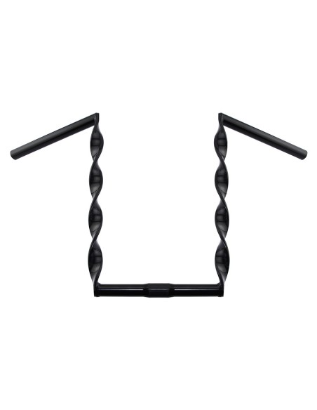 Flat Twisted Handlebar 15 25.4mm Black.
